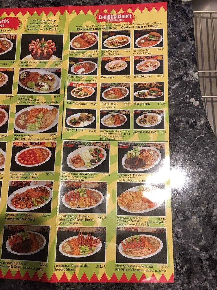 Ponchos Restaurant - Winnetka, CA menu_pic