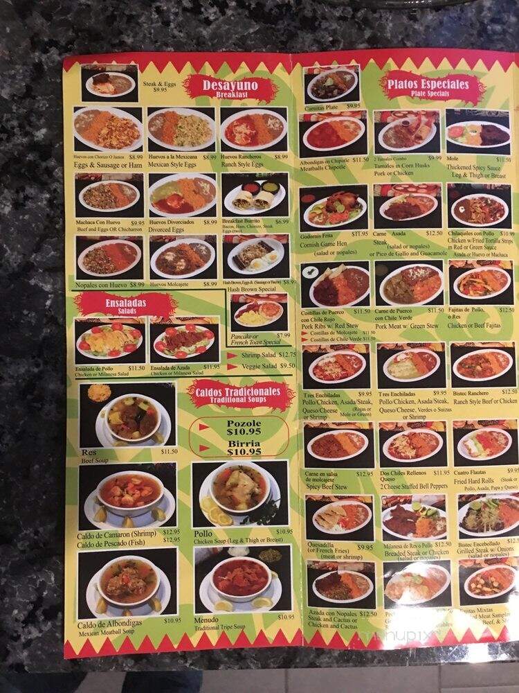 Ponchos Restaurant - Winnetka, CA menu_pic