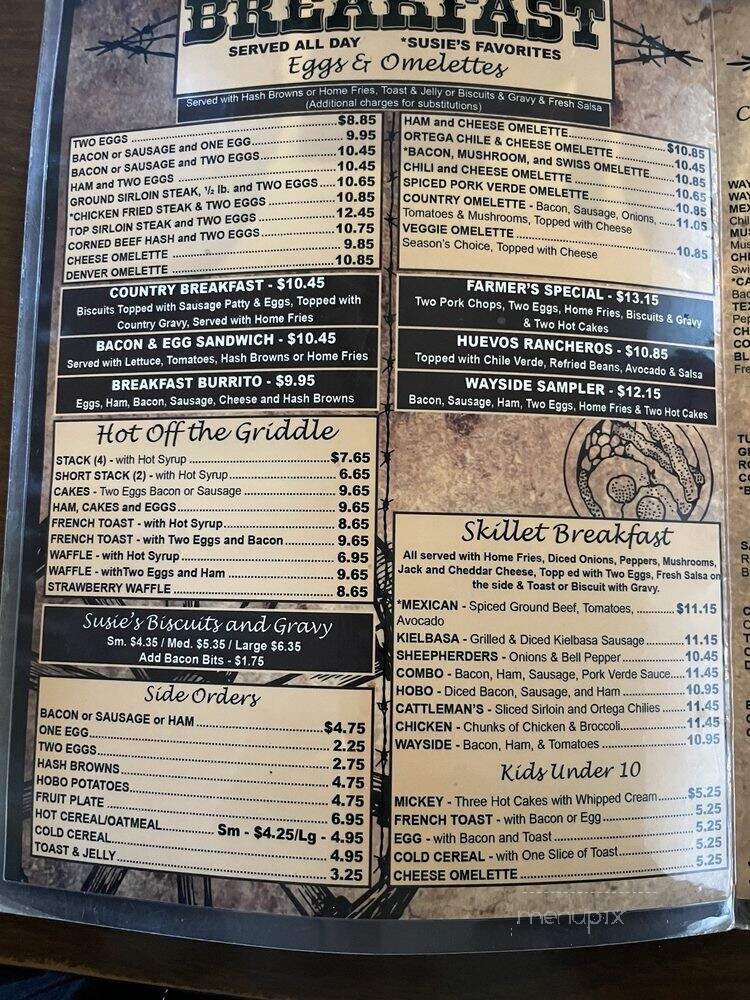 Wayside Cafe - Rosamond, CA menu_pic