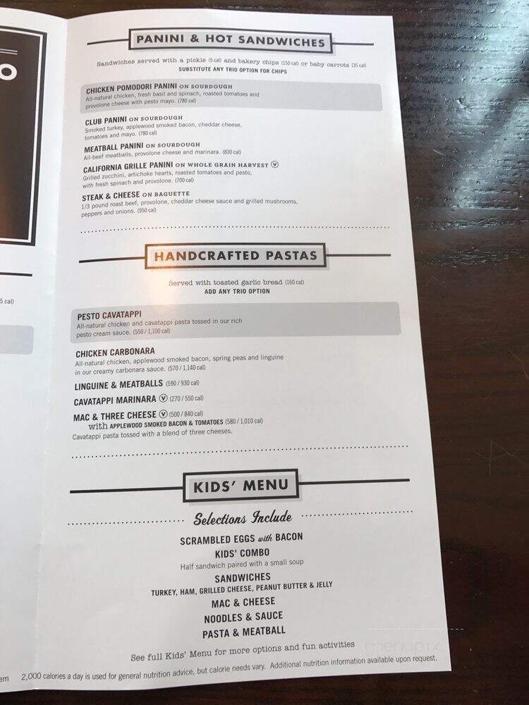 Corner Bakery Cafe - Santa Clarita, CA menu_pic