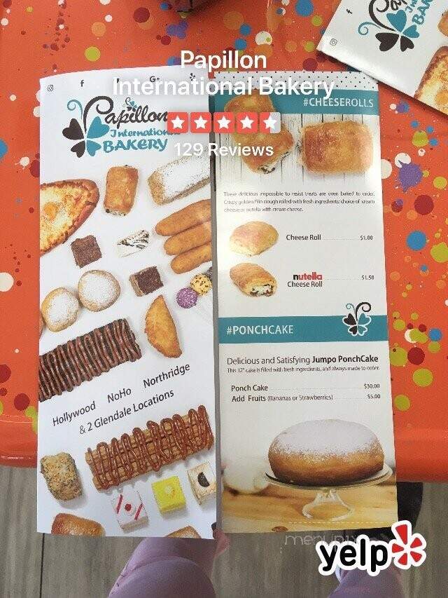 Le Papillon Chocolate - Northridge, CA menu_pic