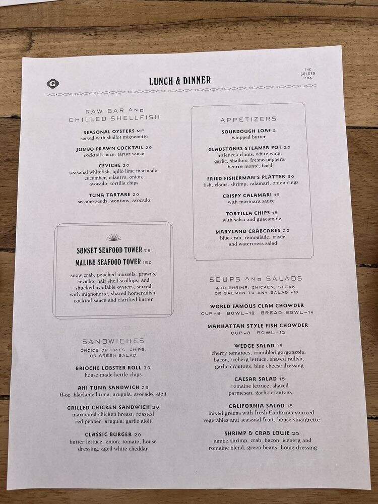 Seaview Restaurant - Pacific Palisades, CA menu_pic