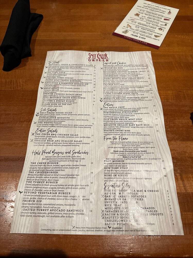 Salt Creek Grille - Valencia, CA menu_pic