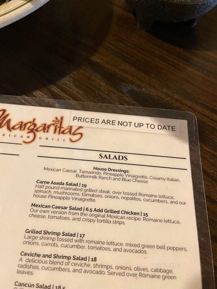 Margarita's Mexican Grill - Valencia, CA menu_pic