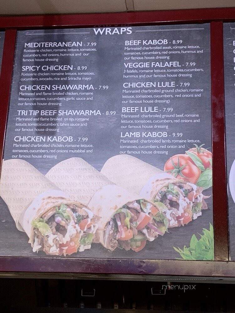 Sam's Flaming Grill - Canyon Country, CA menu_pic