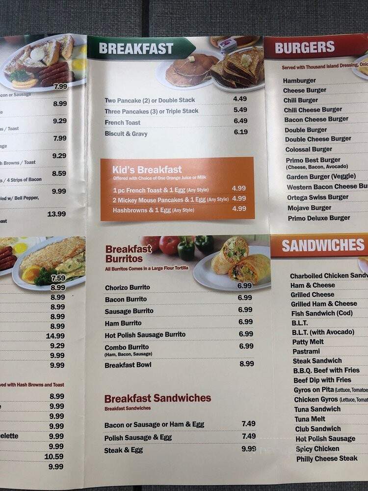Primo Burgers - Palmdale, CA menu_pic