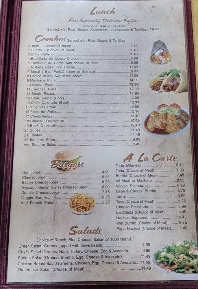 Las Lomas Restaurant - Sylmar, CA menu_pic