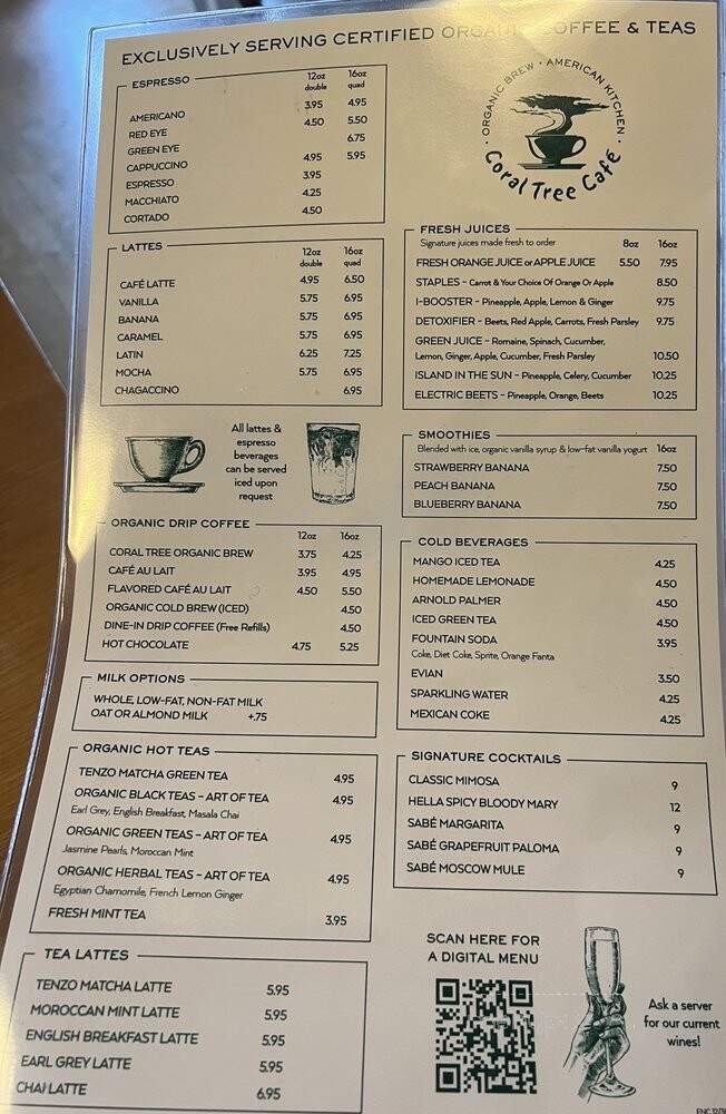 Coral Tree Cafe - Encino, CA menu_pic