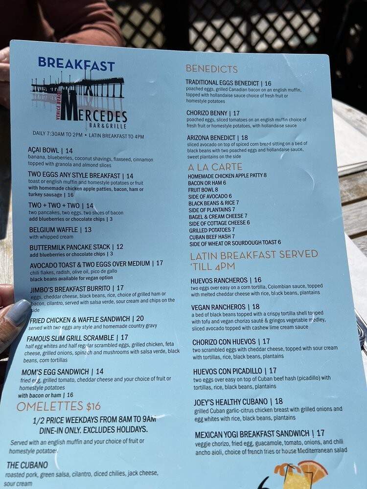 Mercede's Grille - Marina Del Rey, CA menu_pic