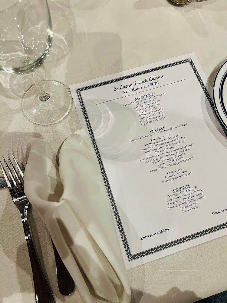 Le Chene French Cuisine - Santa Clarita, CA menu_pic
