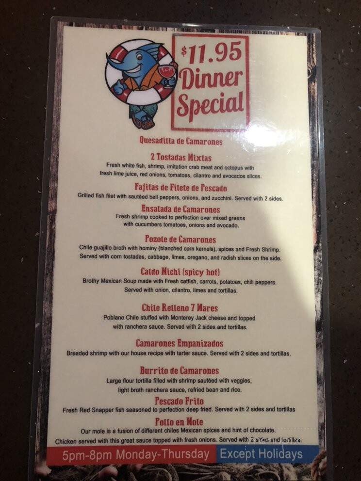 Siete Mares Restaurant - Arleta, CA menu_pic