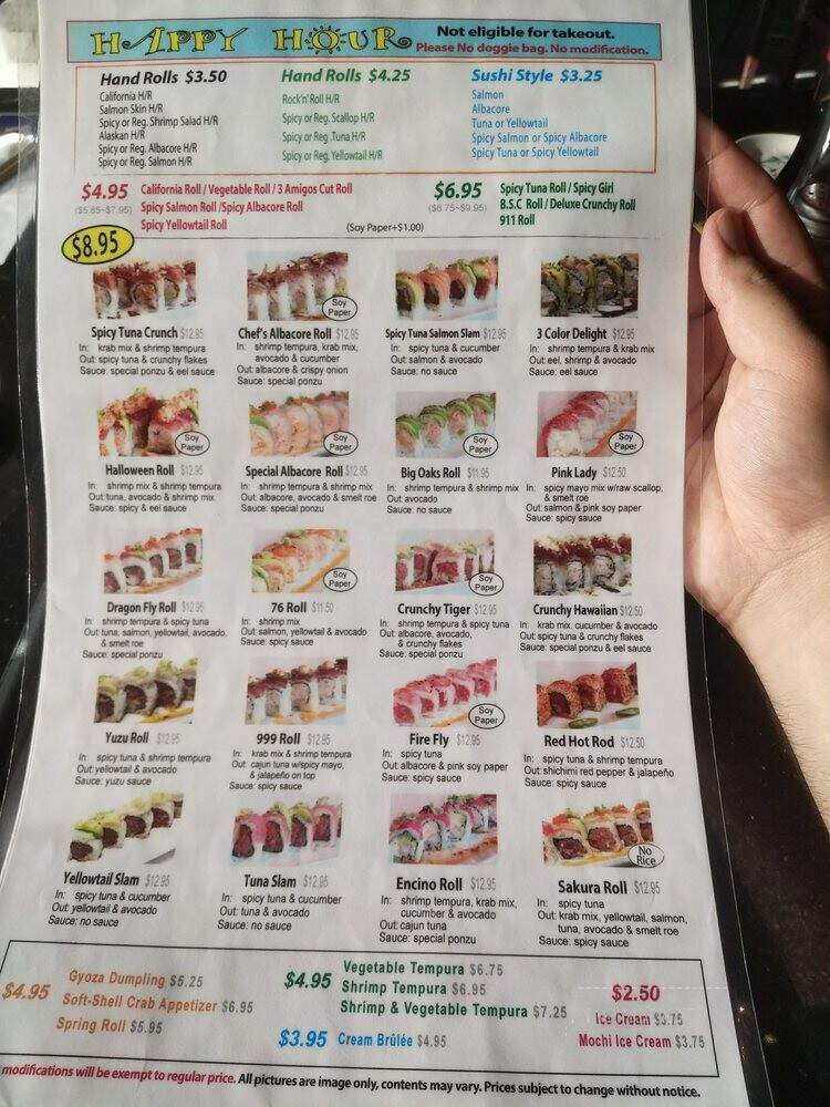 Sushi California - Newhall, CA menu_pic