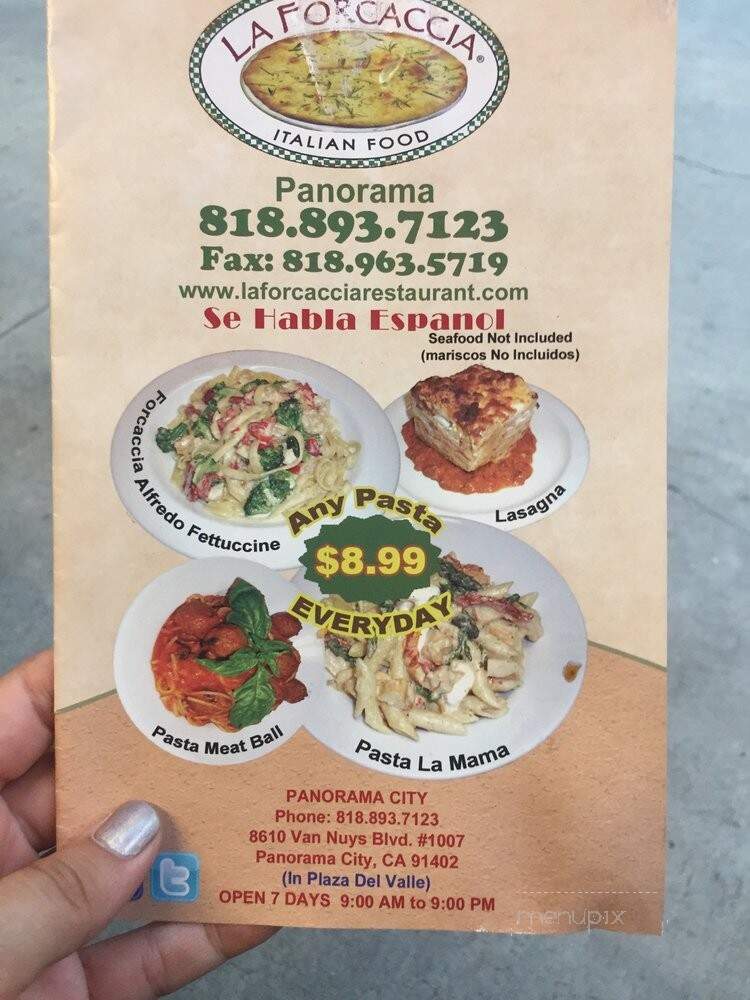 La Foreaccia - Panorama City, CA menu_pic