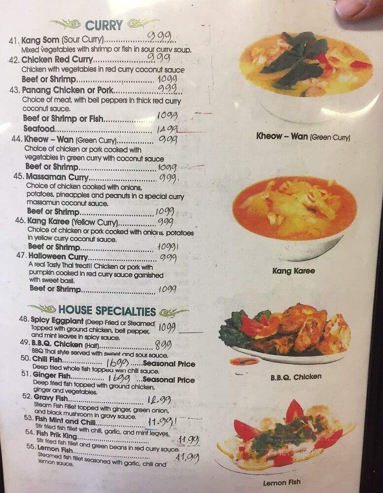 Tasty Thai Cafe - Mission Hills, CA menu_pic
