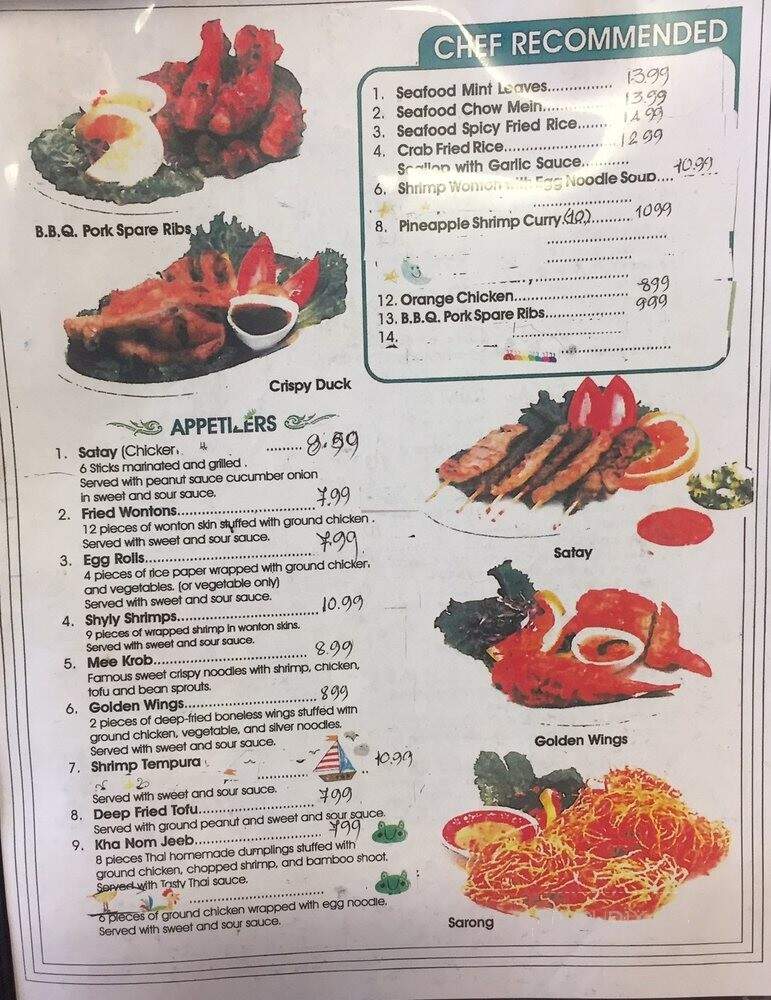 Tasty Thai Cafe - Mission Hills, CA menu_pic