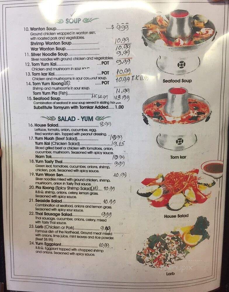 Tasty Thai Cafe - Mission Hills, CA menu_pic