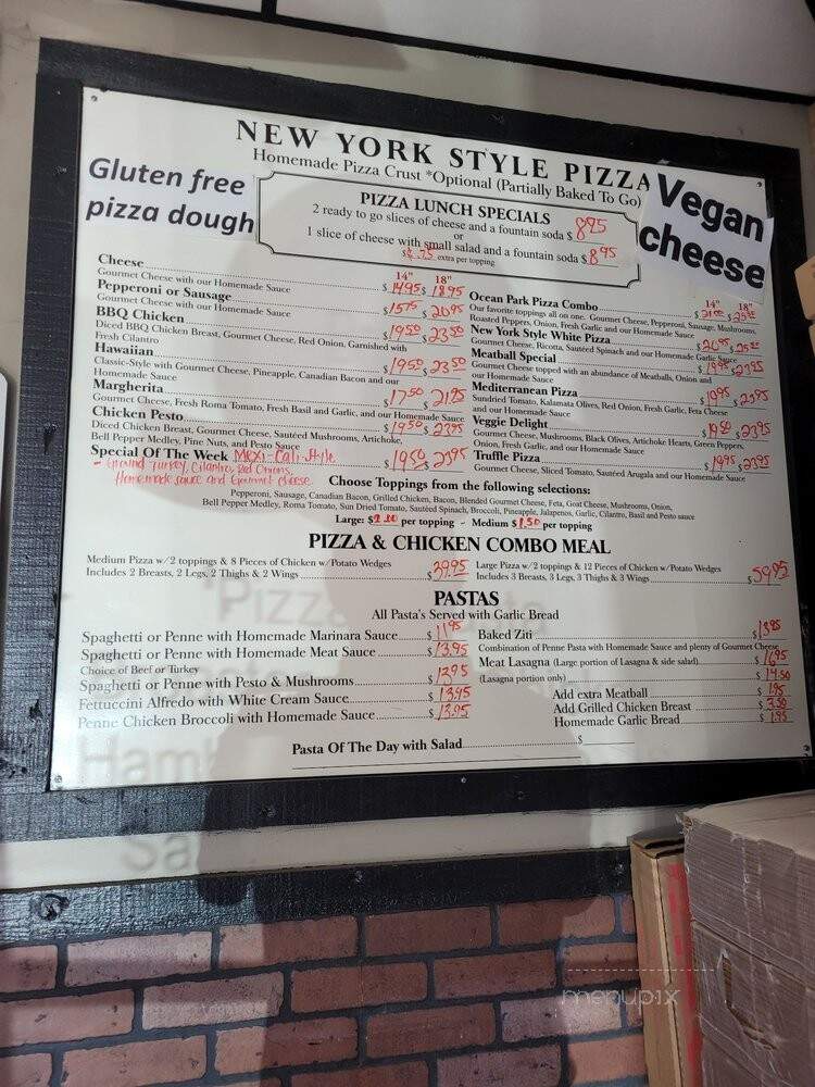 Ocean Park Pizza - Santa Monica, CA menu_pic
