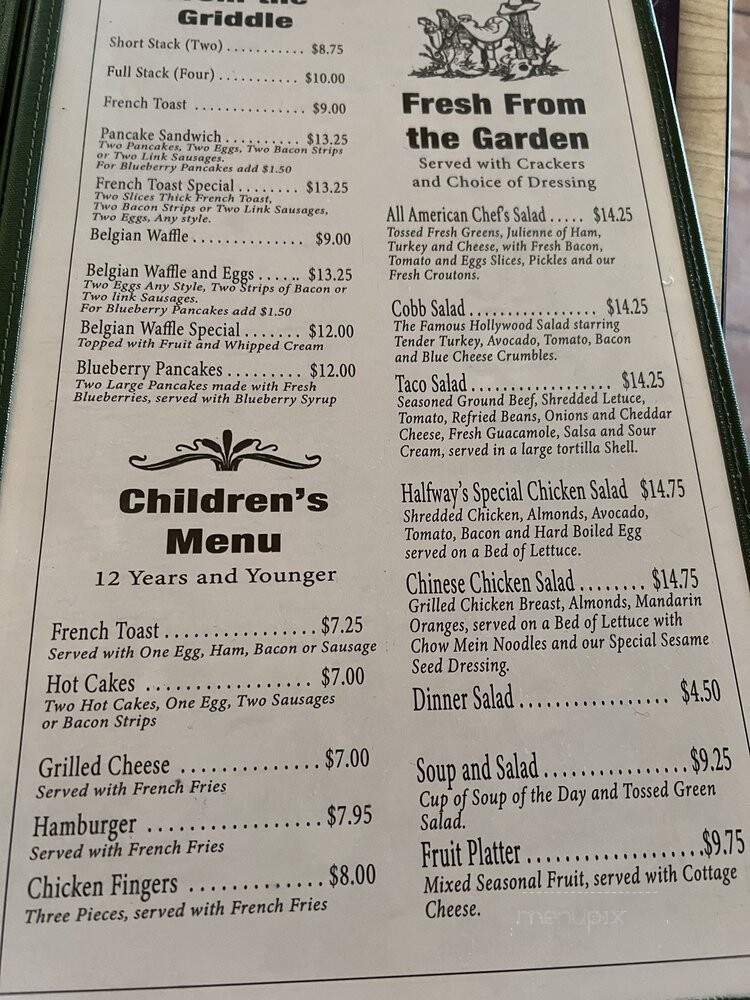 Half Way House Cafe - Santa Clarita, CA menu_pic