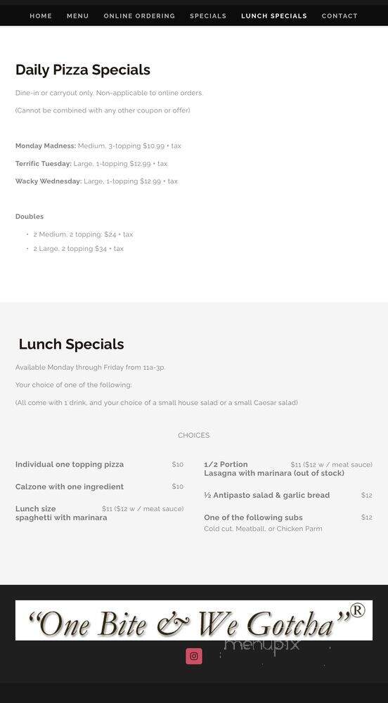 Numero Uno - Granada Hills, CA menu_pic
