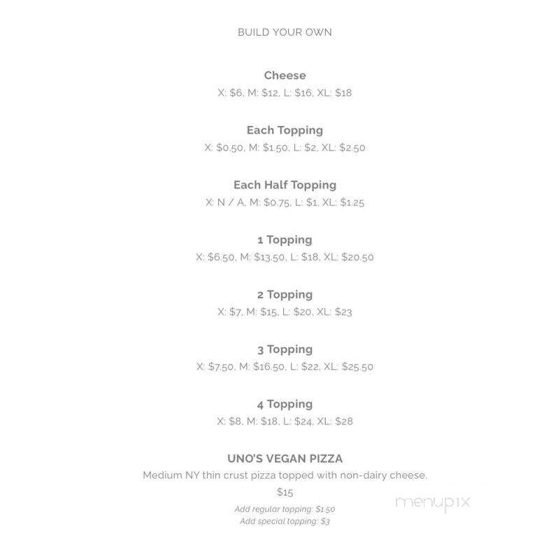 Numero Uno - Granada Hills, CA menu_pic