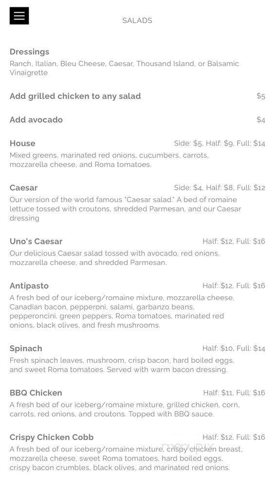 Numero Uno - Granada Hills, CA menu_pic