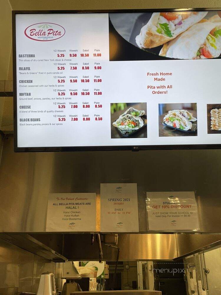 Bella Pita - Los Angeles, CA menu_pic