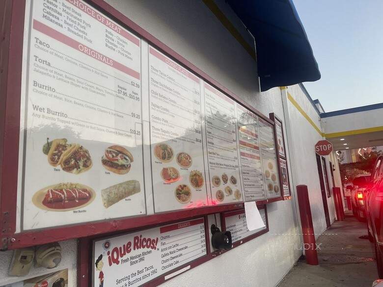 Que Ricos! - San Fernando, CA menu_pic
