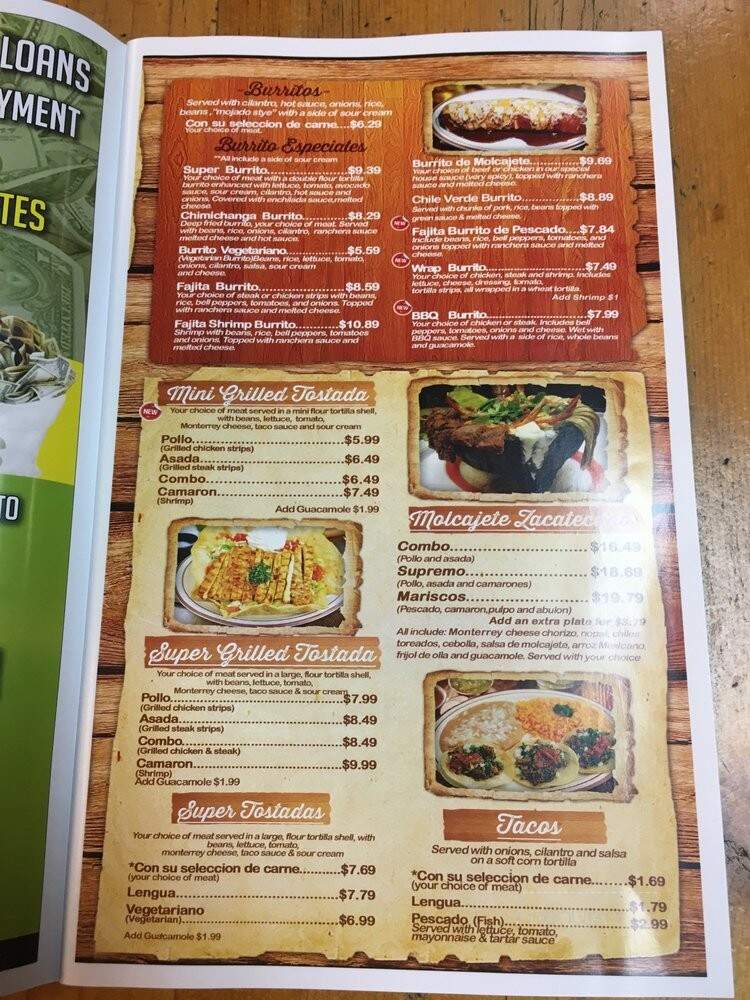 Taqueria Los Tres Hermanos - Van Nuys, CA menu_pic