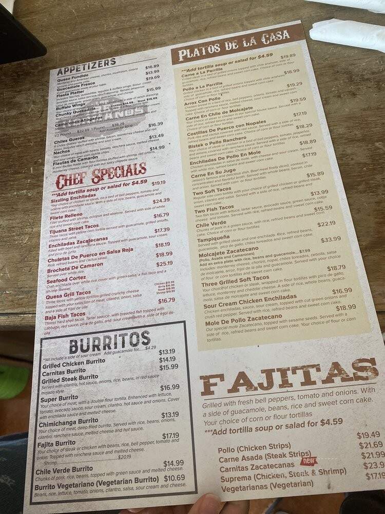 Los Tres Hermanos Restaurant - San Fernando, CA menu_pic