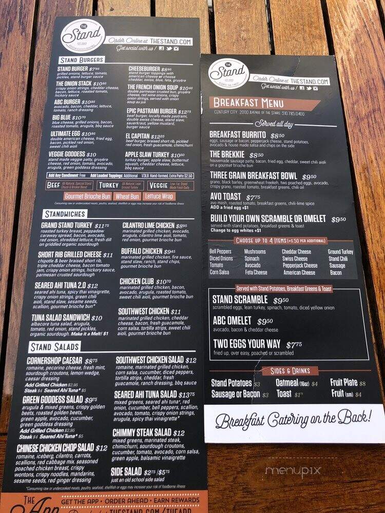 Stand - Los Angeles, CA menu_pic