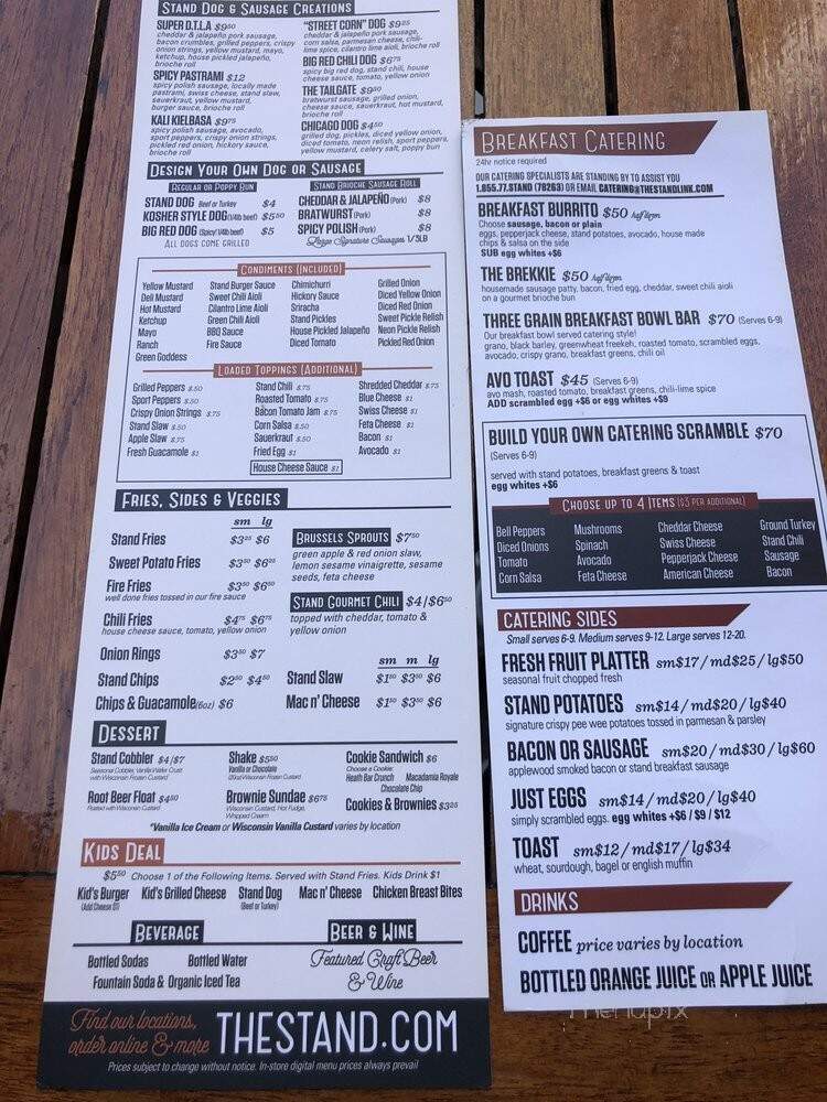 Stand - Los Angeles, CA menu_pic