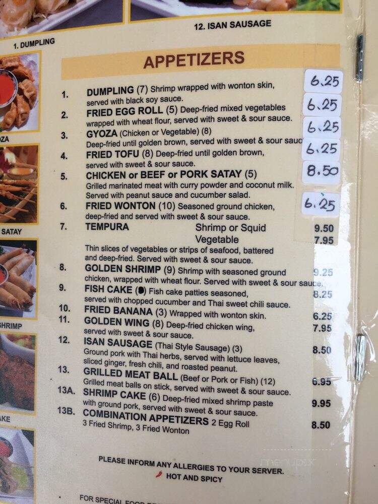 Thai Boom - Los Angeles, CA menu_pic