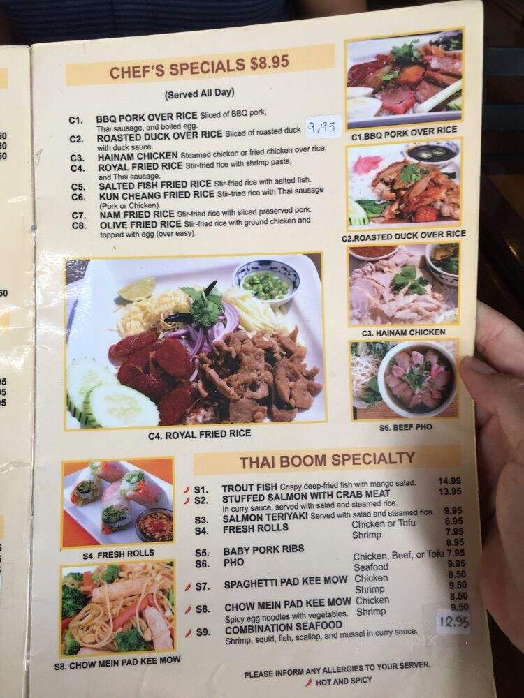 Thai Boom - Los Angeles, CA menu_pic