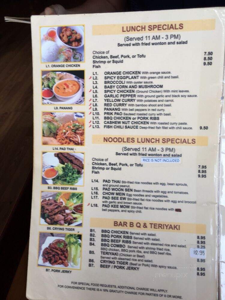 Thai Boom - Los Angeles, CA menu_pic