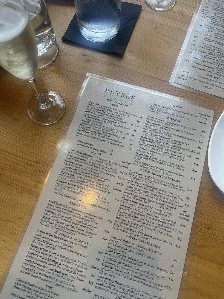 Petros Restaurant - Manhattan Beach, CA menu_pic
