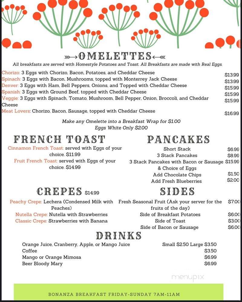 Bonanza Steakhouse - Lone Pine, CA menu_pic