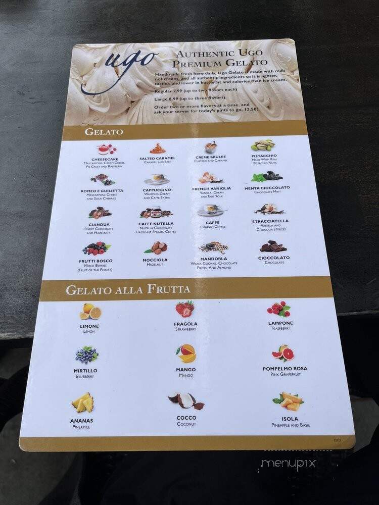 Ugo Italian Cafe - Culver City, CA menu_pic