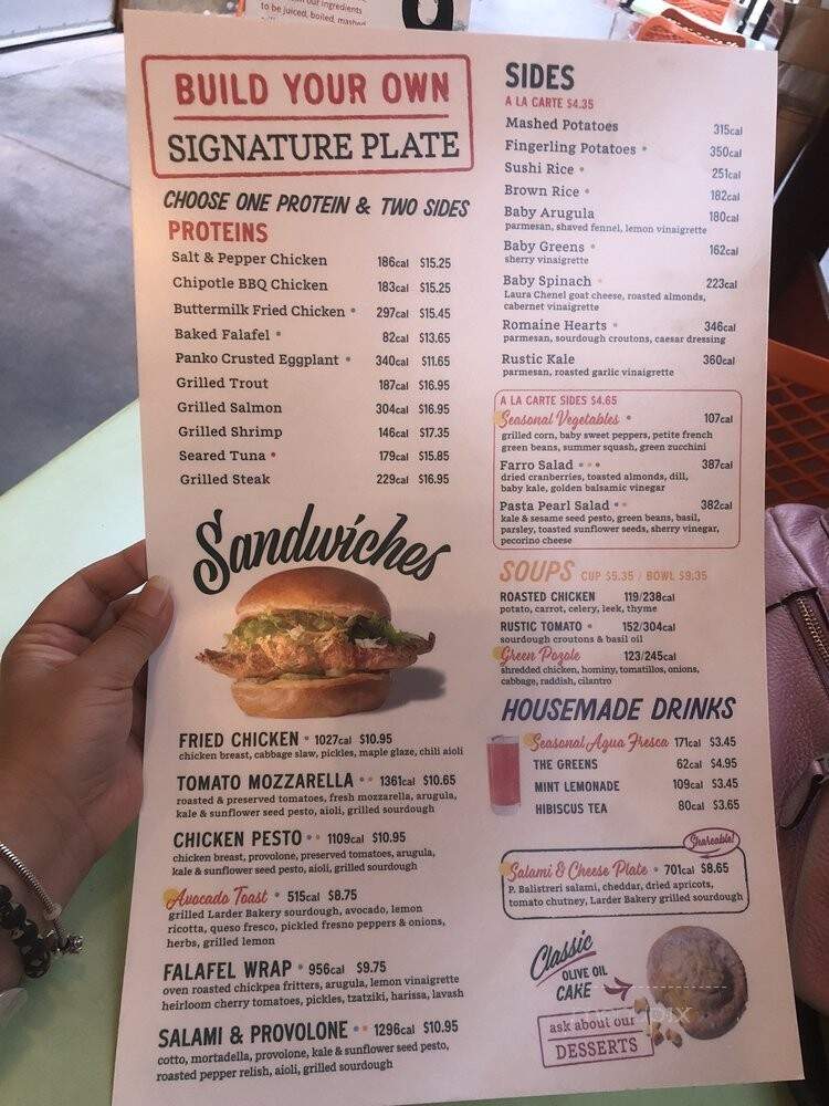 Tender Greens - Culver City, CA menu_pic