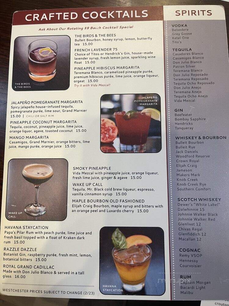 Truxton's American Bistro - Los Angeles, CA menu_pic