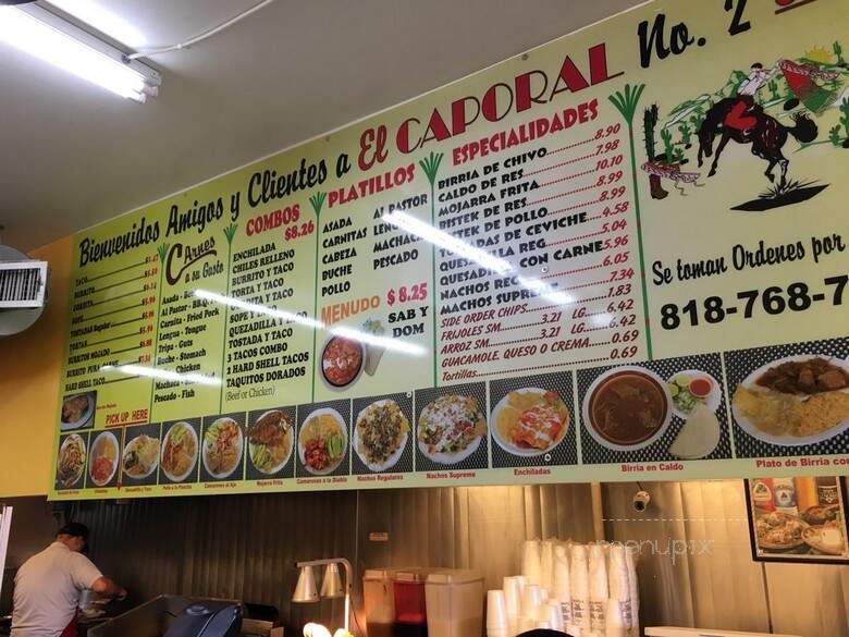 El Caporal - Sun Valley, CA menu_pic