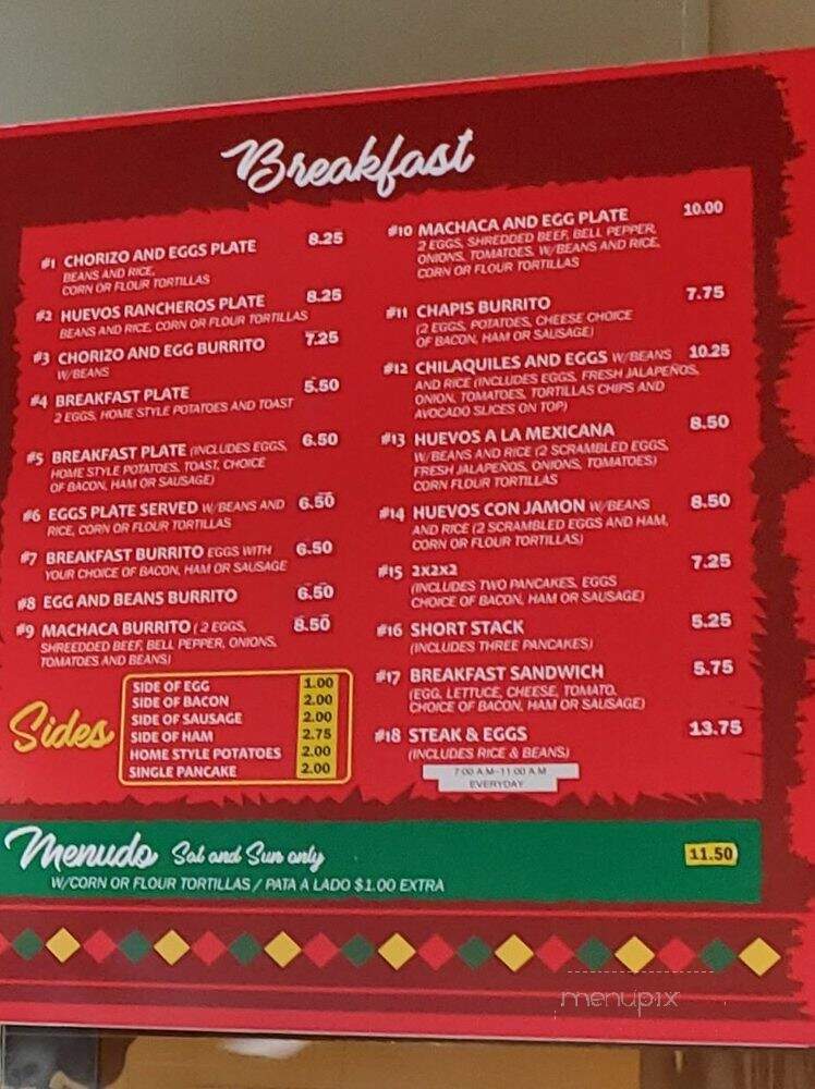 Campos - Los Angeles, CA menu_pic