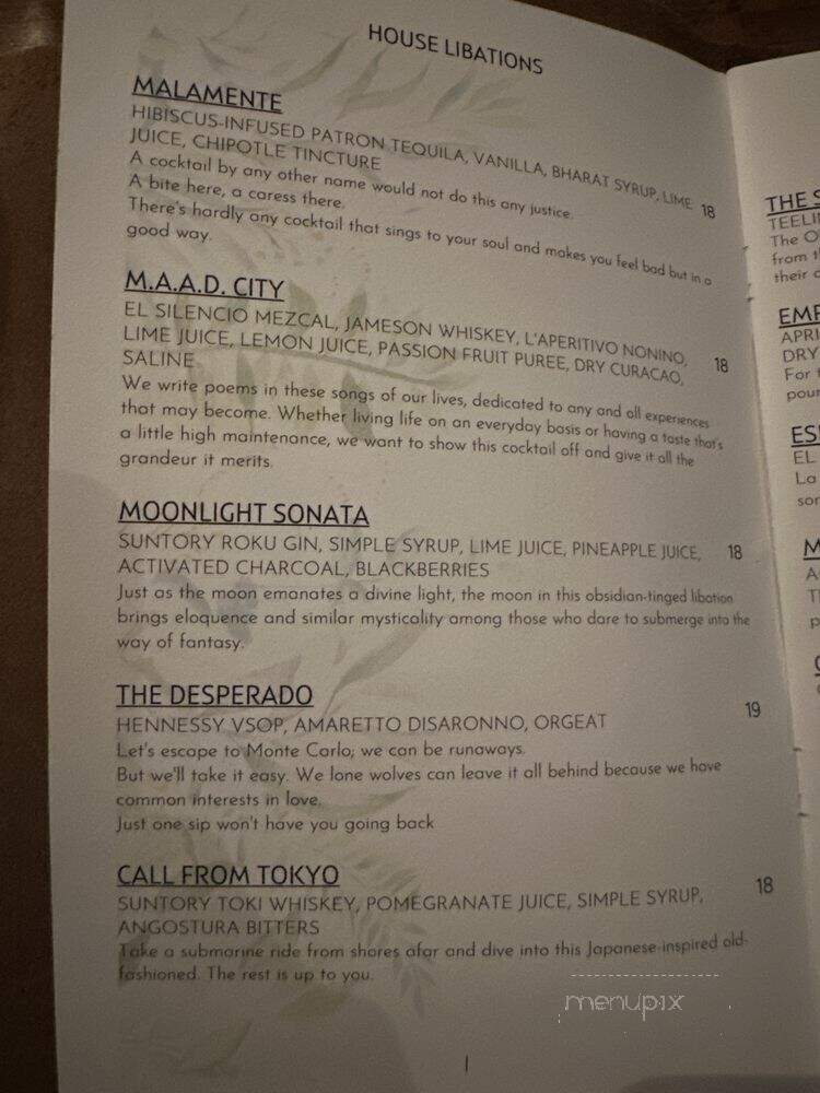 Under The Canape - North Hollywood, CA menu_pic