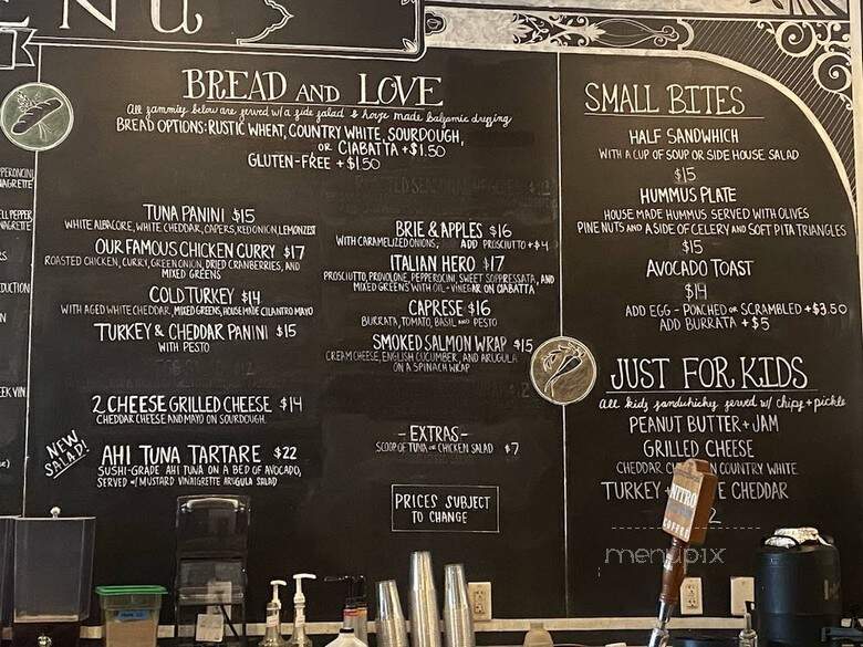 Romancing The Bean - Burbank, CA menu_pic