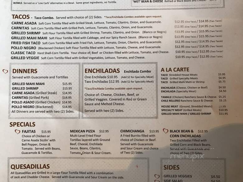 El Gringo Redondo - Redondo Beach, CA menu_pic