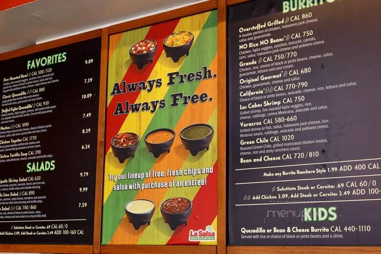 La Salsa - Rolling Hills Estates, CA menu_pic