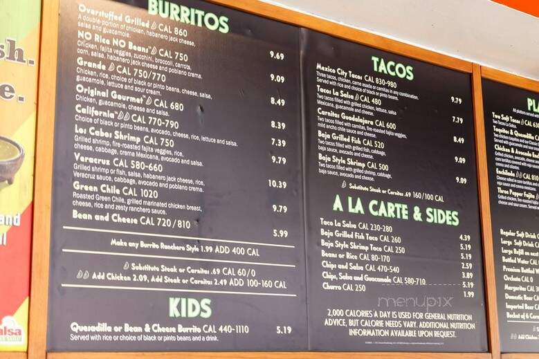 La Salsa - Rolling Hills Estates, CA menu_pic
