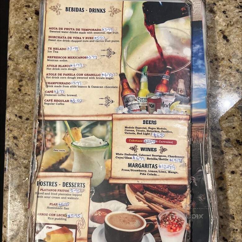 Rincon Oaxaqueno Restaurant - Los Angeles, CA menu_pic