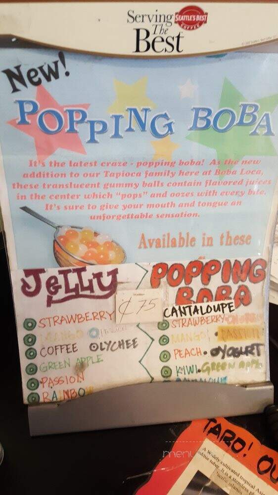 Boba Loca Tea & Coffee - North Hollywood, CA menu_pic
