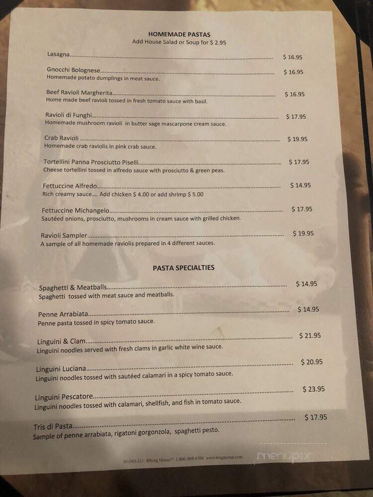 Giorgio's Restaurant - Rolling Hills Estates, CA menu_pic