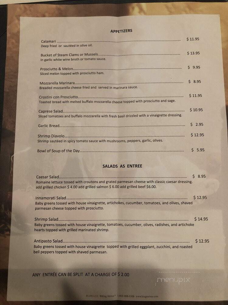 Giorgio's Restaurant - Rolling Hills Estates, CA menu_pic